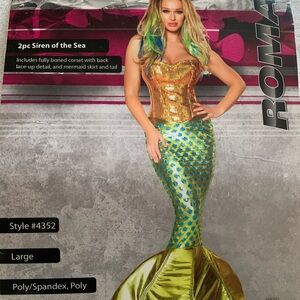 Roma Gold and Green Siren Costume